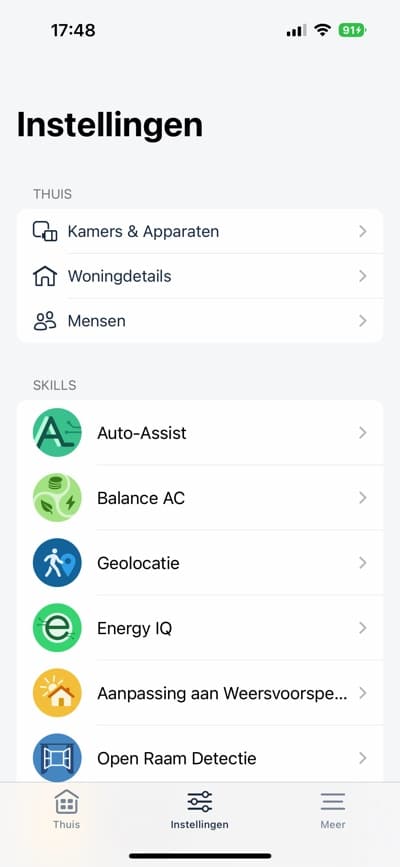 Tado thermostaat - screenshot app - 1